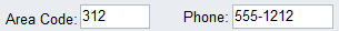 7. Area Code and Phone