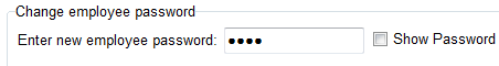 8. Employee Password